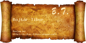 Bojtár Tibor névjegykártya